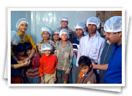 Children at the Dominos Factory on 11.01.2008